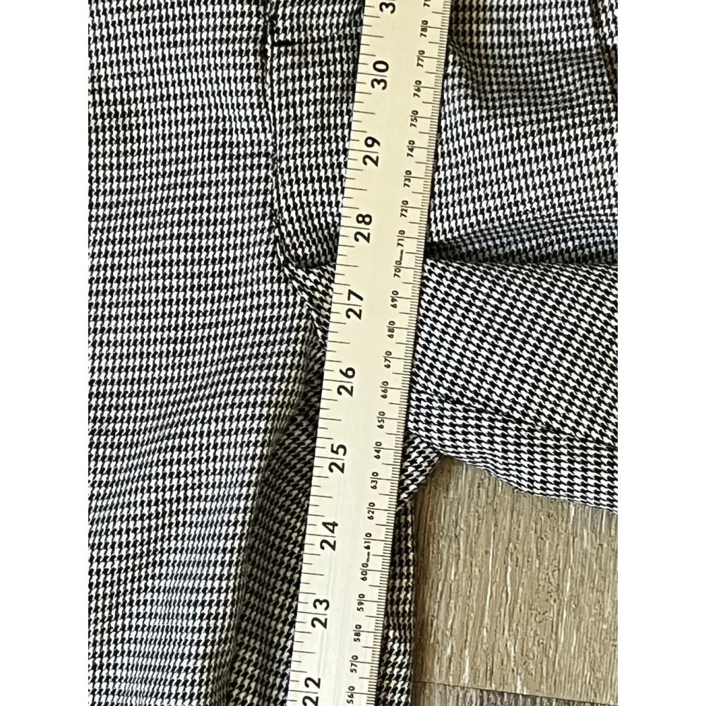 Women's Madewell Trousers Size 8 Black and White Houndstooth - Picture 7 of 9
